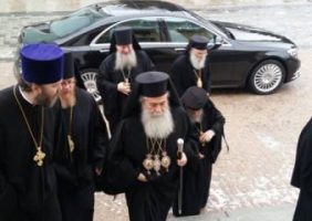 Его Блаженство прибывает в Московский Патриархат