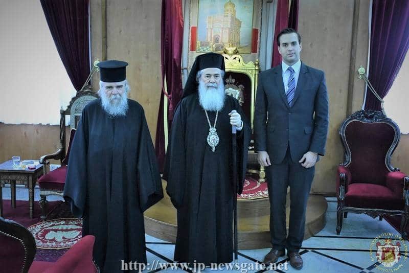 Его Блаженство и Архиепископ Константинский с г-ном Csaba Rada