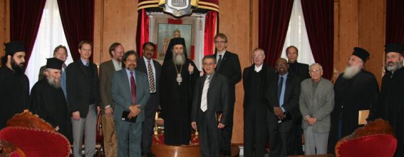 His Beatitude and Fathers of the Brotherhood with Mr. Olav Tveit and delegates of the WCC.