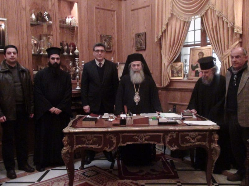 His Beatitude with the team of experts from the University.