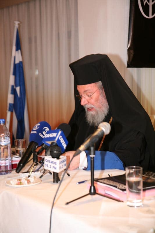 H.B. Chrysostomos II, Archbishop of Cyprus at the Council.