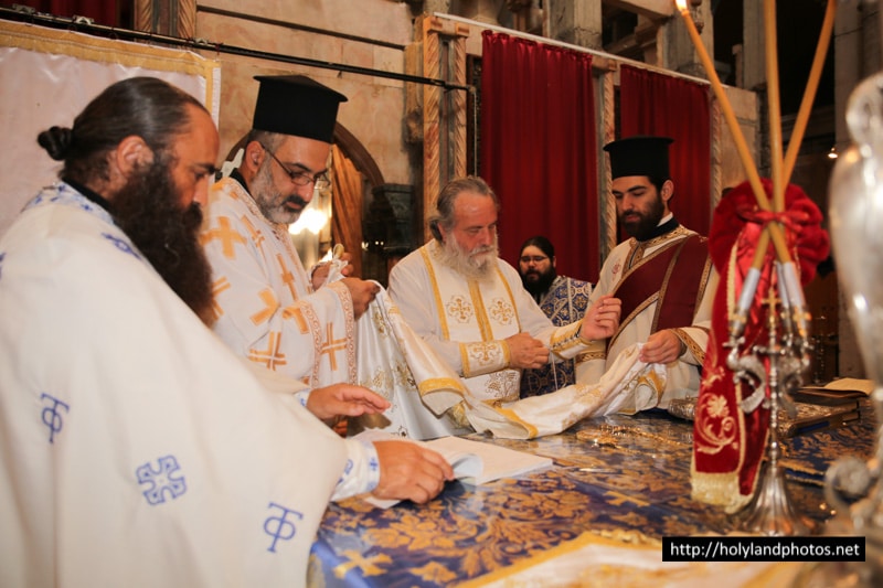 The Most Reverend Isychios, preparing for the ordainment