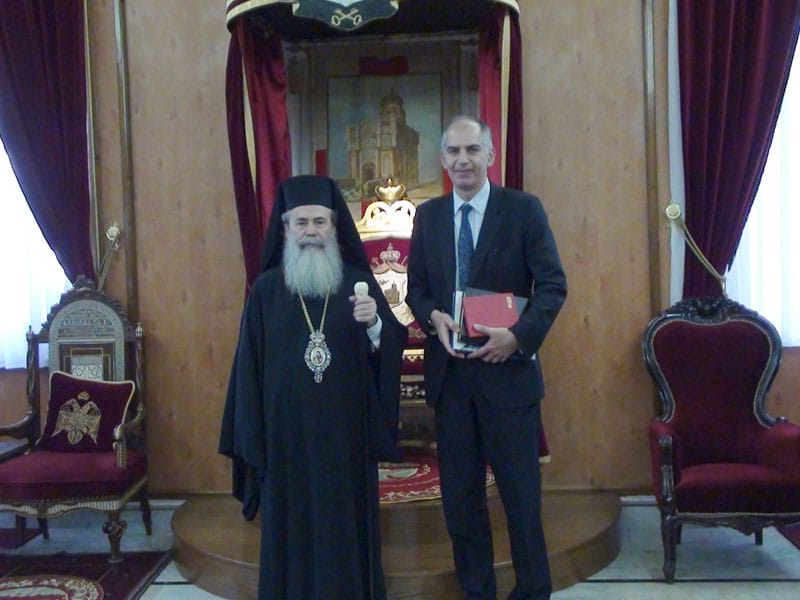 His Beatitude with the French Consul, Mr Magro