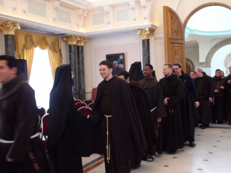 The Franciscan Friars visiting the Patriarchate
