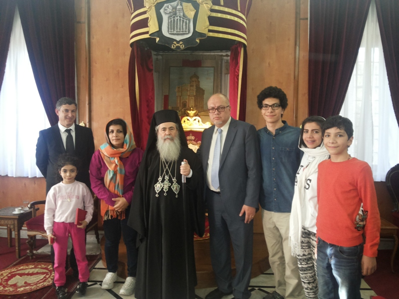Блаженнейший Патриарх с семьей Министра Туризма Иордании