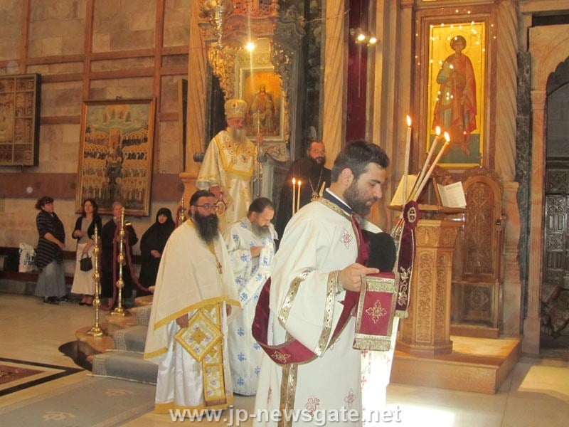 His Eminence the Archbishop of Lydda in the Church of the Resurrection