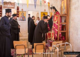 His Beatitude at the Church of the Prophet Elias, in Maaloule