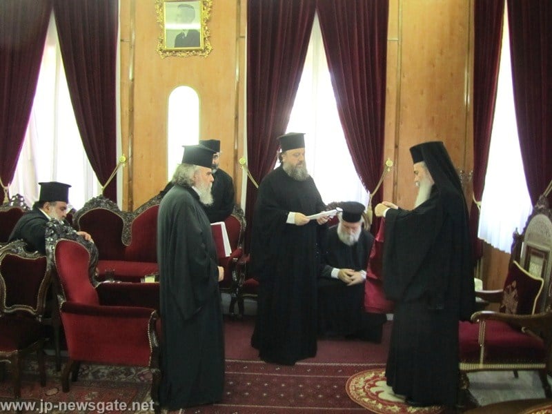 Archimandrite Timotheos of the Romanian Church visits the Patriarchate