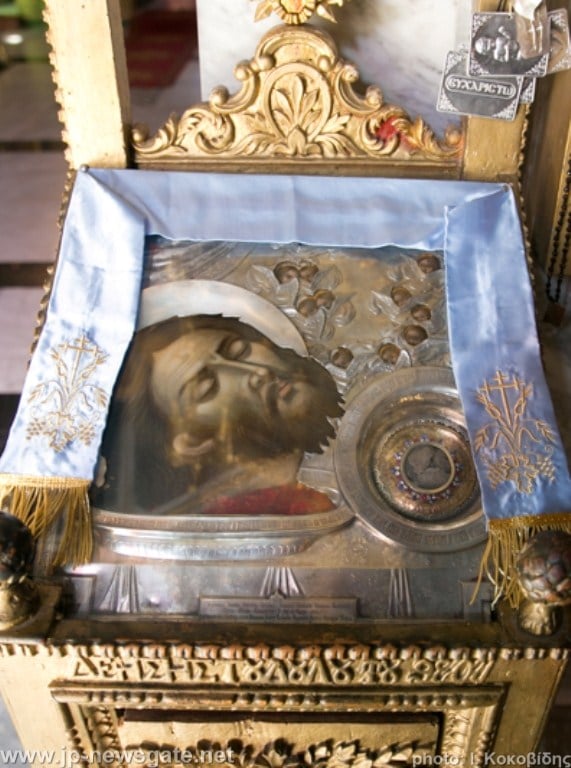 The icon of the beheading of John the Baptist