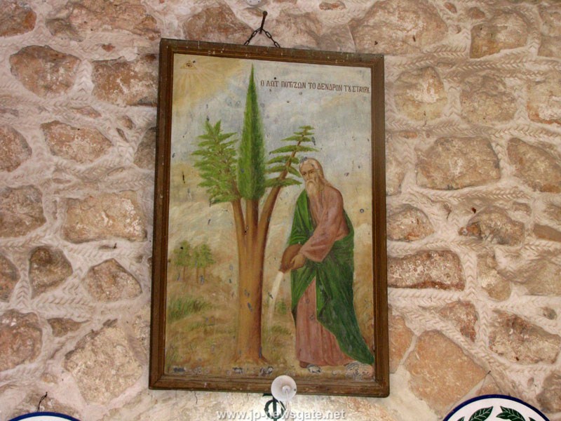 Икона Лота, поливающего древо Креста