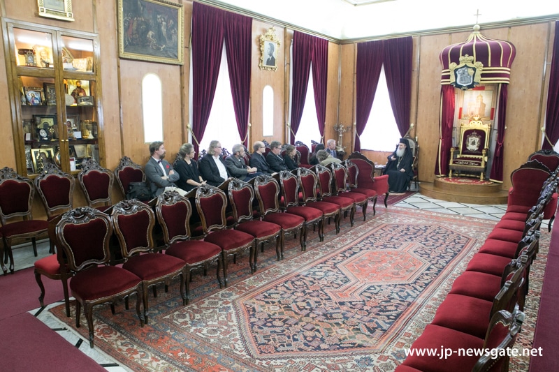 Representatives of the Van Leer Institute at the Hall of the Throne