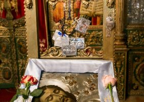The icon and the holy relic of St John the Baptist
