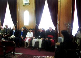 The Patriarch welcomes f. Hosam and visitors