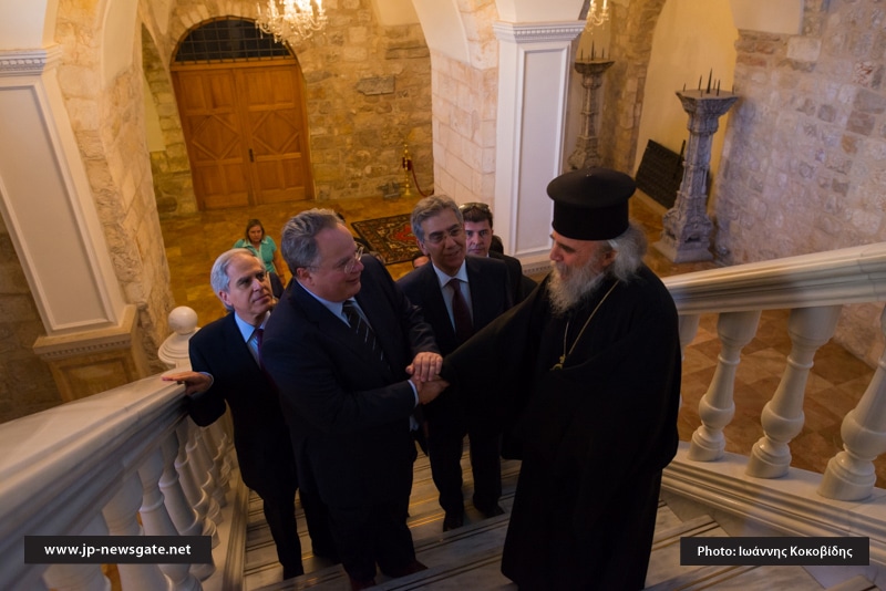 01وزير الخارجية اليوناني يزور البطريركية الاورشليمية