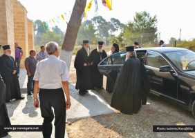 The Patriarch arrives at the Church of the Prophet Elias in Ma'lule