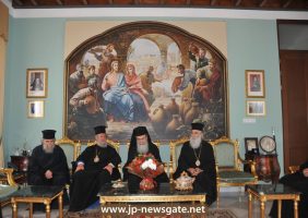 The Patriarch of Jerusalem and the Archbishop of Cyprus at the Exarchate
