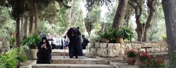 Паломники направляются в празднующий монастырь