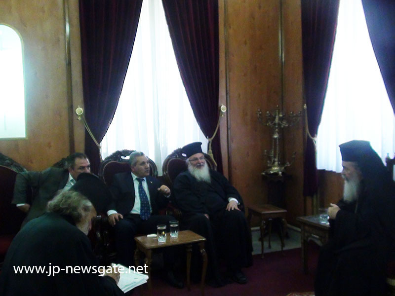 Встреча Блаженнейшего Патриарха и представителей Палестинской автономии