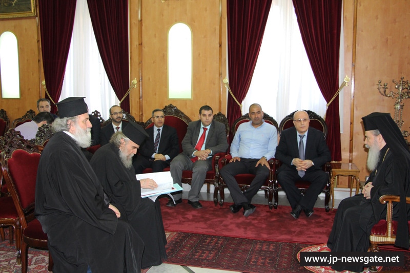 The Patriarch meets with Mr Felah, judges and lawyers