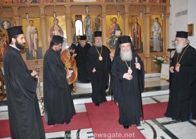 His Beatitude at the Exarchate of the Holy Sepulchre