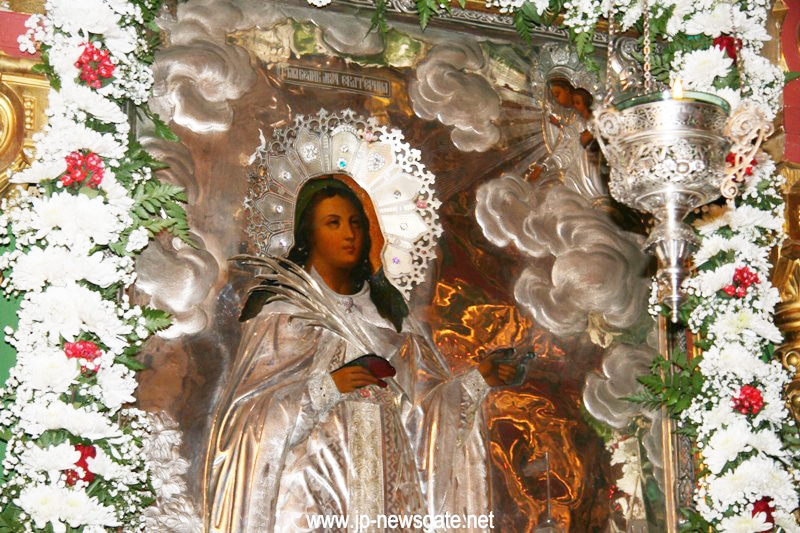 The icon of St Catherine the Most Wise
