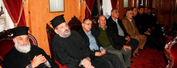 The priest and members of Kufr Yaseef Community at the Patriarchate