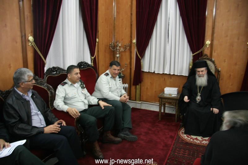 Встреча Блаженнейшего Патриарха с Главным военным комендантом Израиля по оккупированным землям