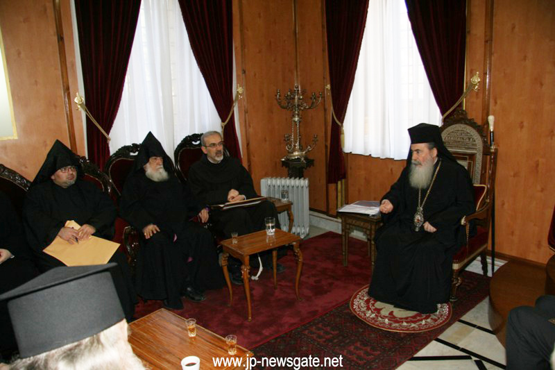 Делегация по разминированию региона Иордании на встрече с Блаженнейшим Патриархом
