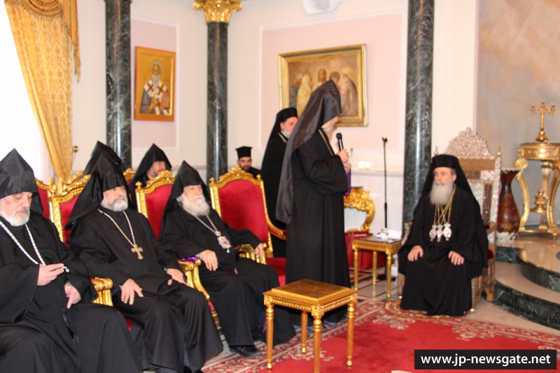 01زيارة الكنيسة ألارمنية لبطريركية الروم ألاورثوذكسية بمناسبة عيد الميلاد المجيد