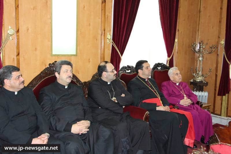 Archbishop Dawani and priests of the Anglican Church