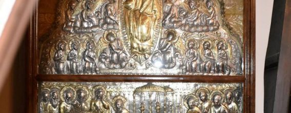 Fine icon decorating the interior of St Constantine Church