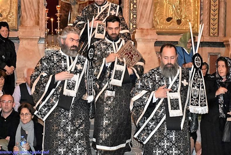 Archdeacon Evlogios with Hierodeacons