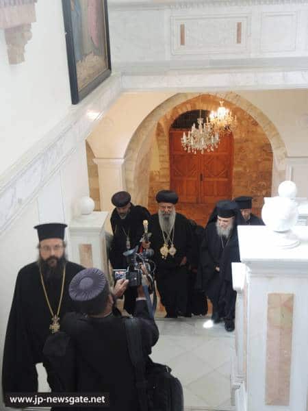 The Ethiopian Patriarch arrives at the Patriarchate