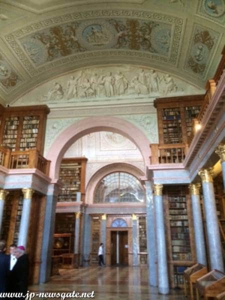 View of the Library at the Pannonhalma Abbey