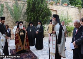 Встреча Блаженнейшего Патриарха в храме Святой Фотинии Самарянки