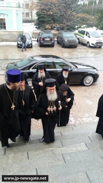 Его Блаженство прибывает в Московский Патриархат