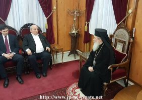 The President of the Greek Parliament at the Patriarchate