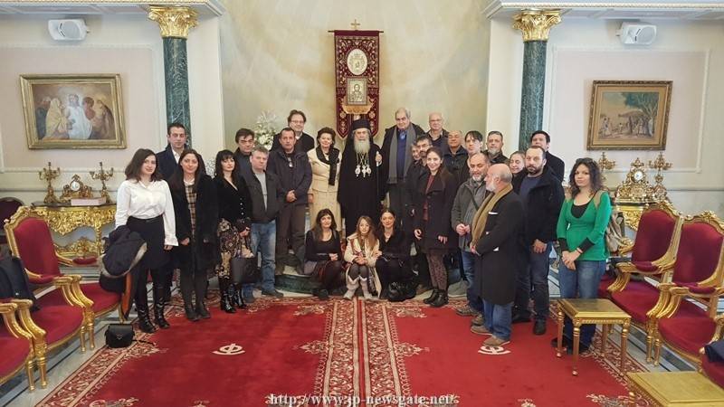12زيارة الطاقم العلمي المشرف على مشروع إصلاح القبر المقدس للبطريركية