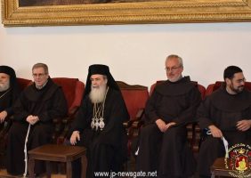 His Beatitude with the Custos of the Holy Land