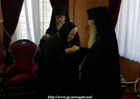Новая настоятельница русского Елеонского монастыря принимает пожелания Его Блаженства