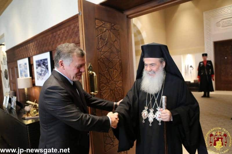 Preafericitul Patriarh al Ierusalimului îl viziteaza pe Majestatea Sa, Regele Iordaniei