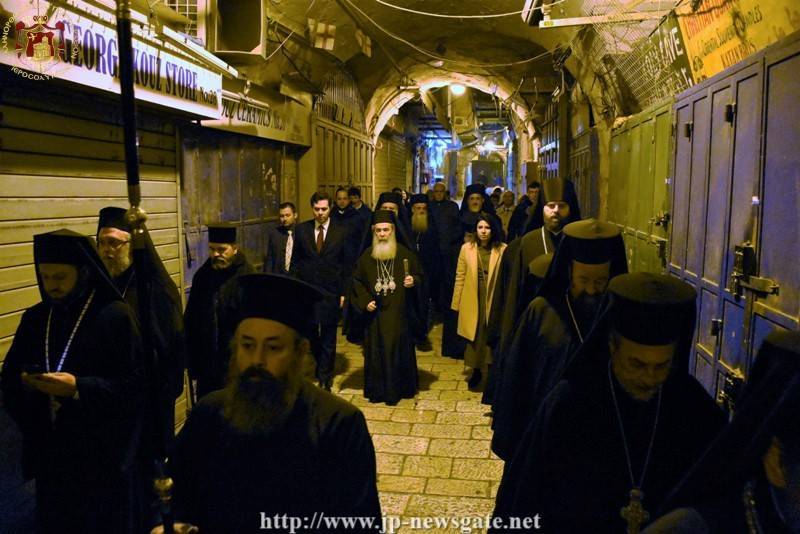 Membrii eparhiilor din Teritoriile Palestiniene în vizită la Patriarhie