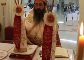 The Most Reverend Archbishop of Qatar at the Christmas Divine Liturgy