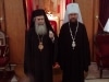 Ὁ Πατριάρχης Ἱεροσολύμων μετά τοῦ Μητροπολίτου Βολοκολάμσκ.