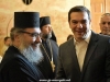Domnul Tsipras alături de monahul Nikolas de la Prea Sfântul Mormânt