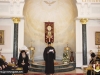 Proaspăt hirotonitul părinte Nectarie adresându-Se Prea Fericirii Sale în Sala de recepție a Patriarhiei