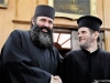 Părinții îl felicită pe noul călugăr, părintele Constantin