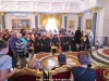 Pelerini din Creta, Rusia și Serbia în Sala Mare de Recepție a Patriarhiei