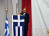 Profesorul de literatură greacă, domnul Spiridon Fragopoulos, ținând discursul sărbătoresc